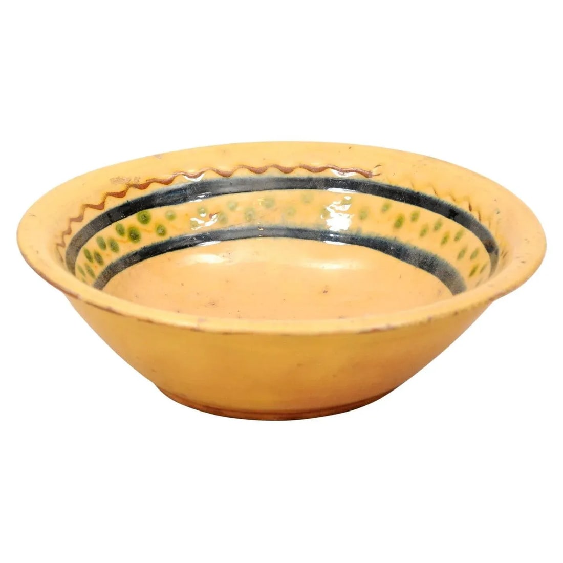 French 19th Century Bowl from the Poterie Hertz of Annecy, with Yellow Glaze - 12