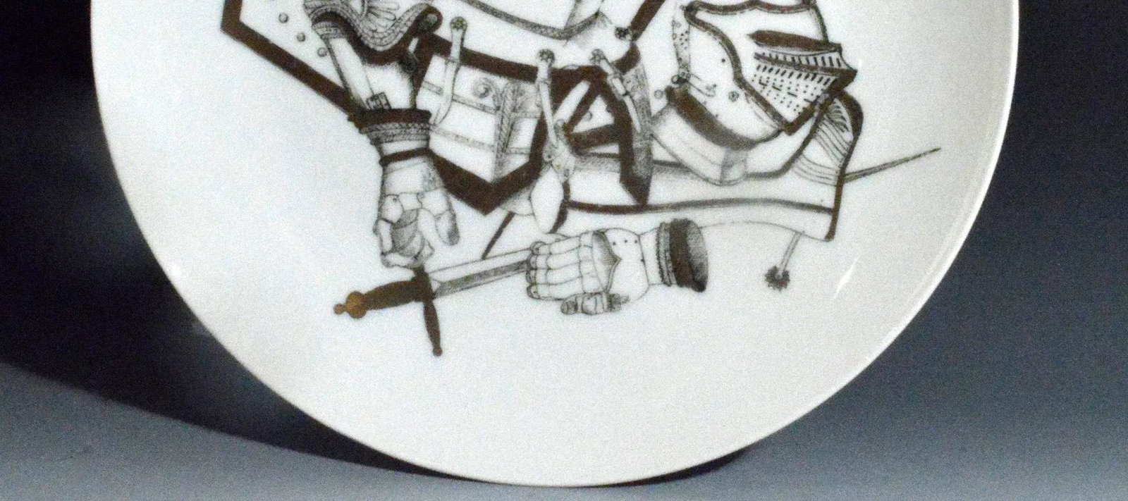 1960s Vintage Piero Fornasetti Plate With Coats of Armour, Armature Pattern,#4 in Series - 2