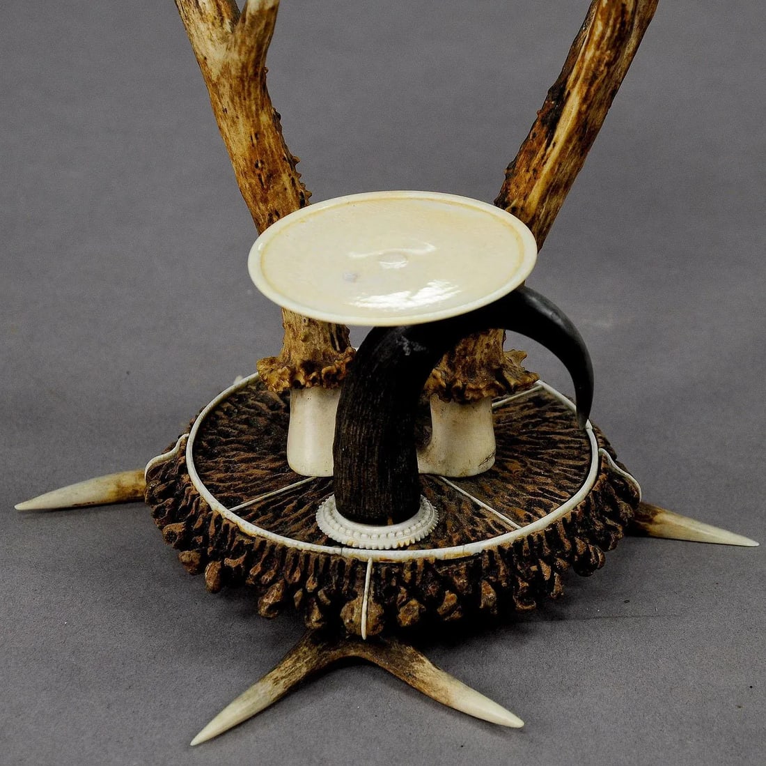 1840s Antler Dressing Table Set With Mirror - 4
