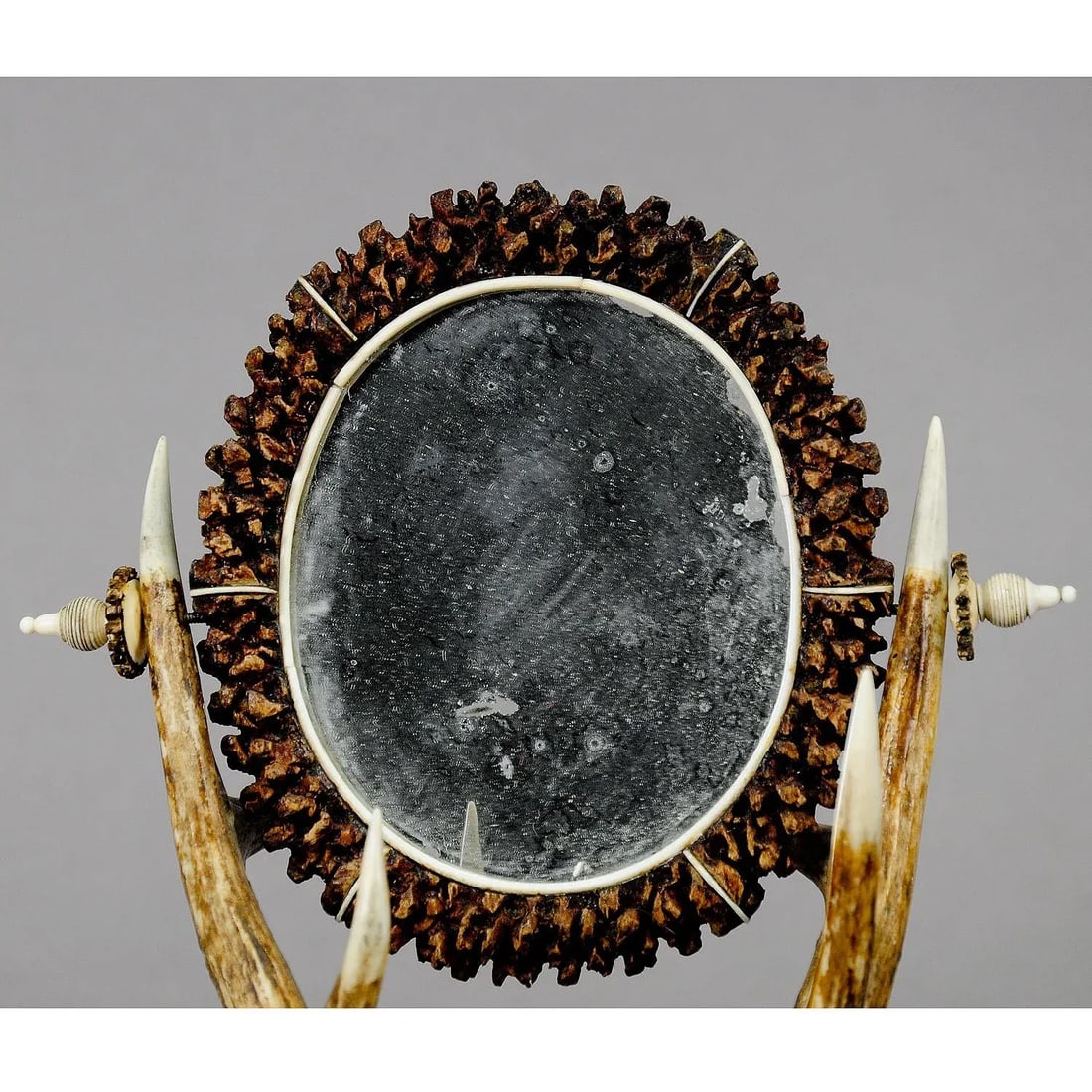 1840s Antler Dressing Table Set With Mirror - 5