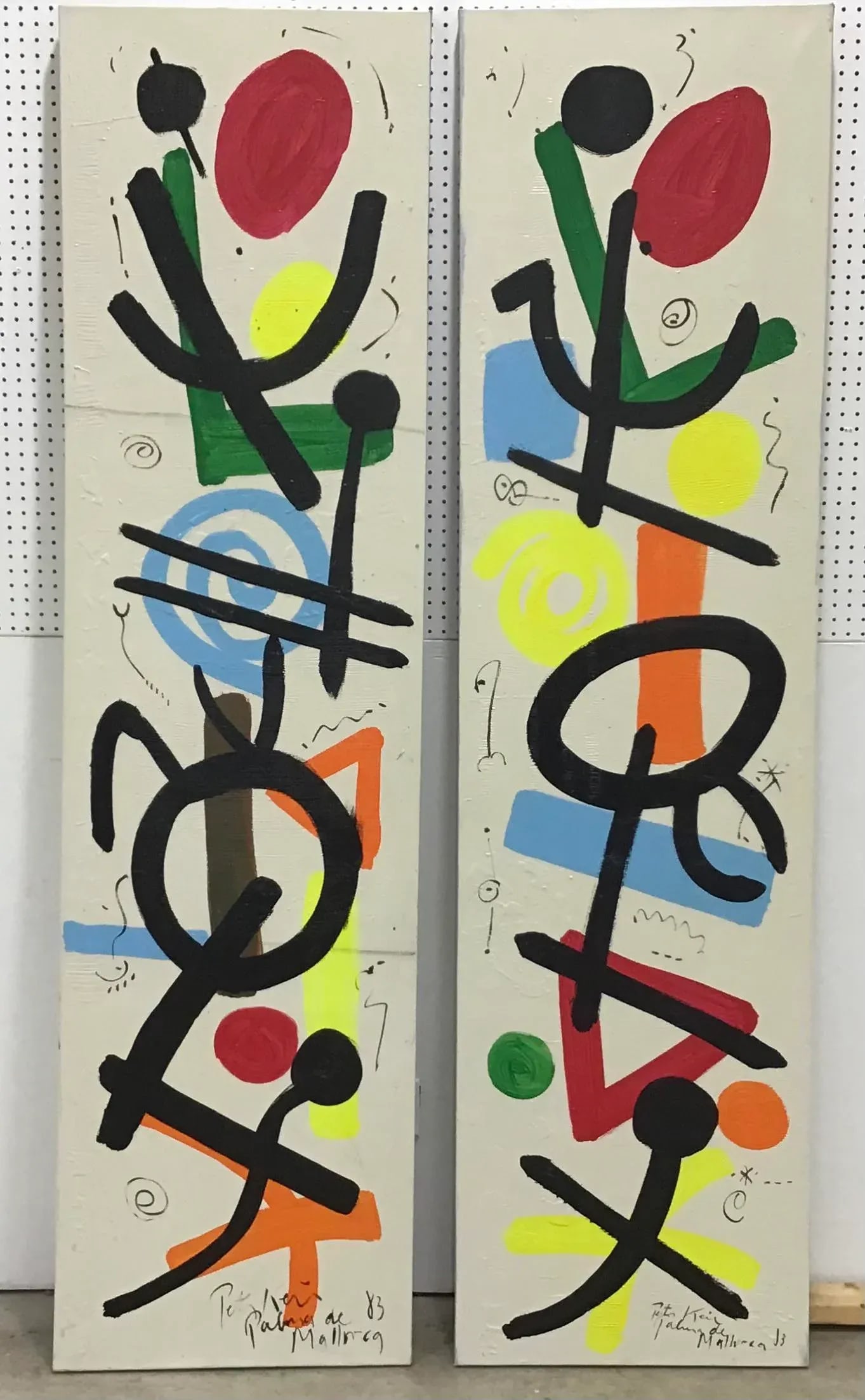 Large Peter Keil Modern Abstract Expressionist Oil Paintings - a Pair - 2