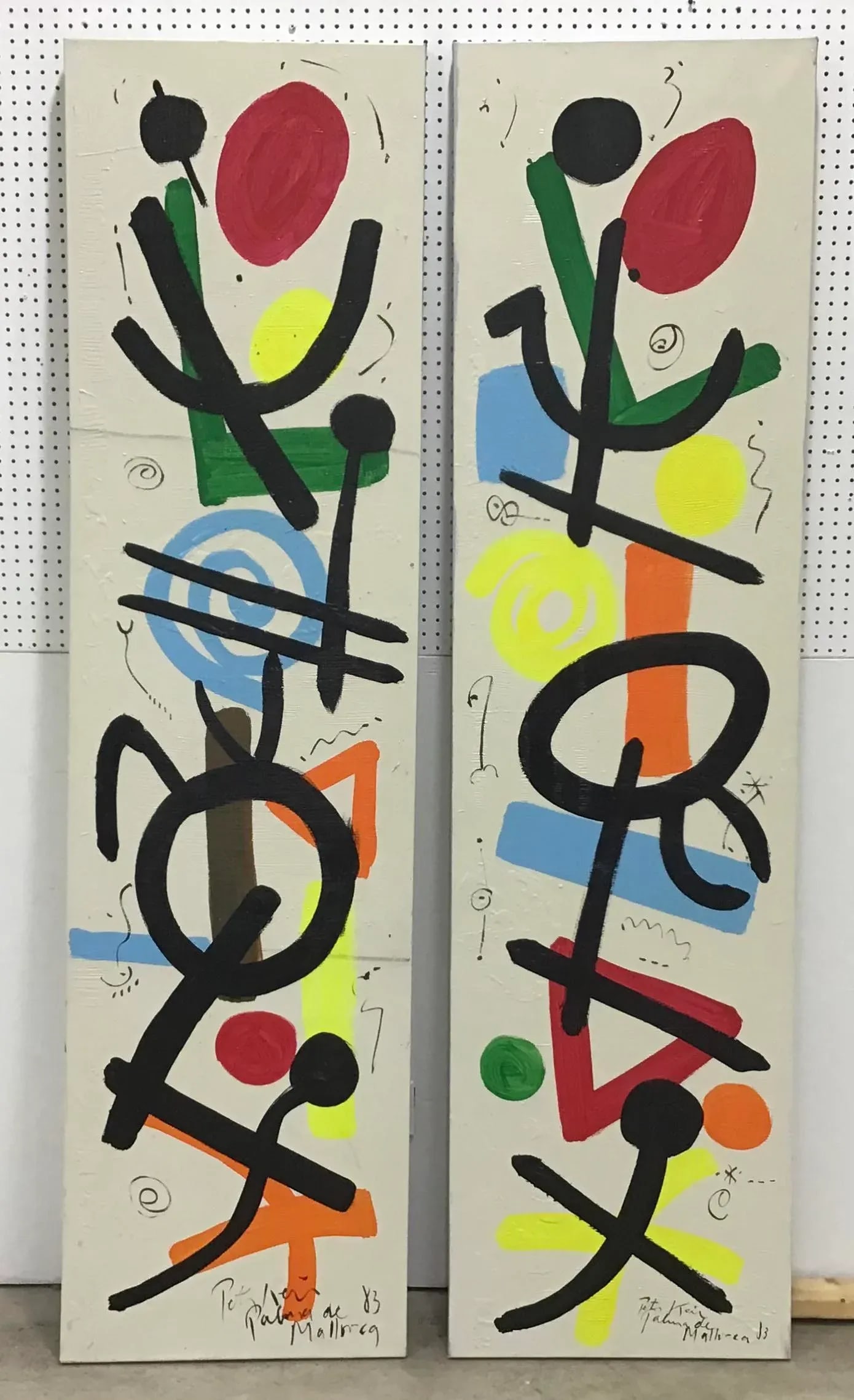Large Peter Keil Modern Abstract Expressionist Oil Paintings - a Pair - 6
