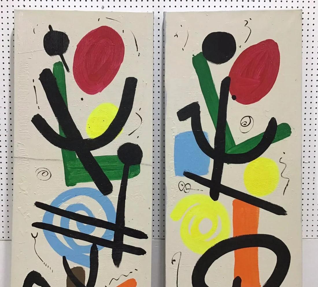 Large Peter Keil Modern Abstract Expressionist Oil Paintings - a Pair - 8