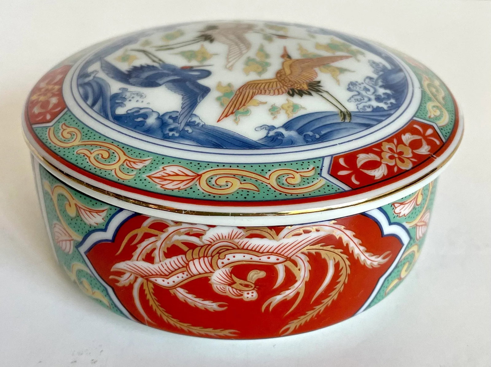 Japanese Imari Asian Crane Dinnerware and Serving Set - 19 Pieces - 7