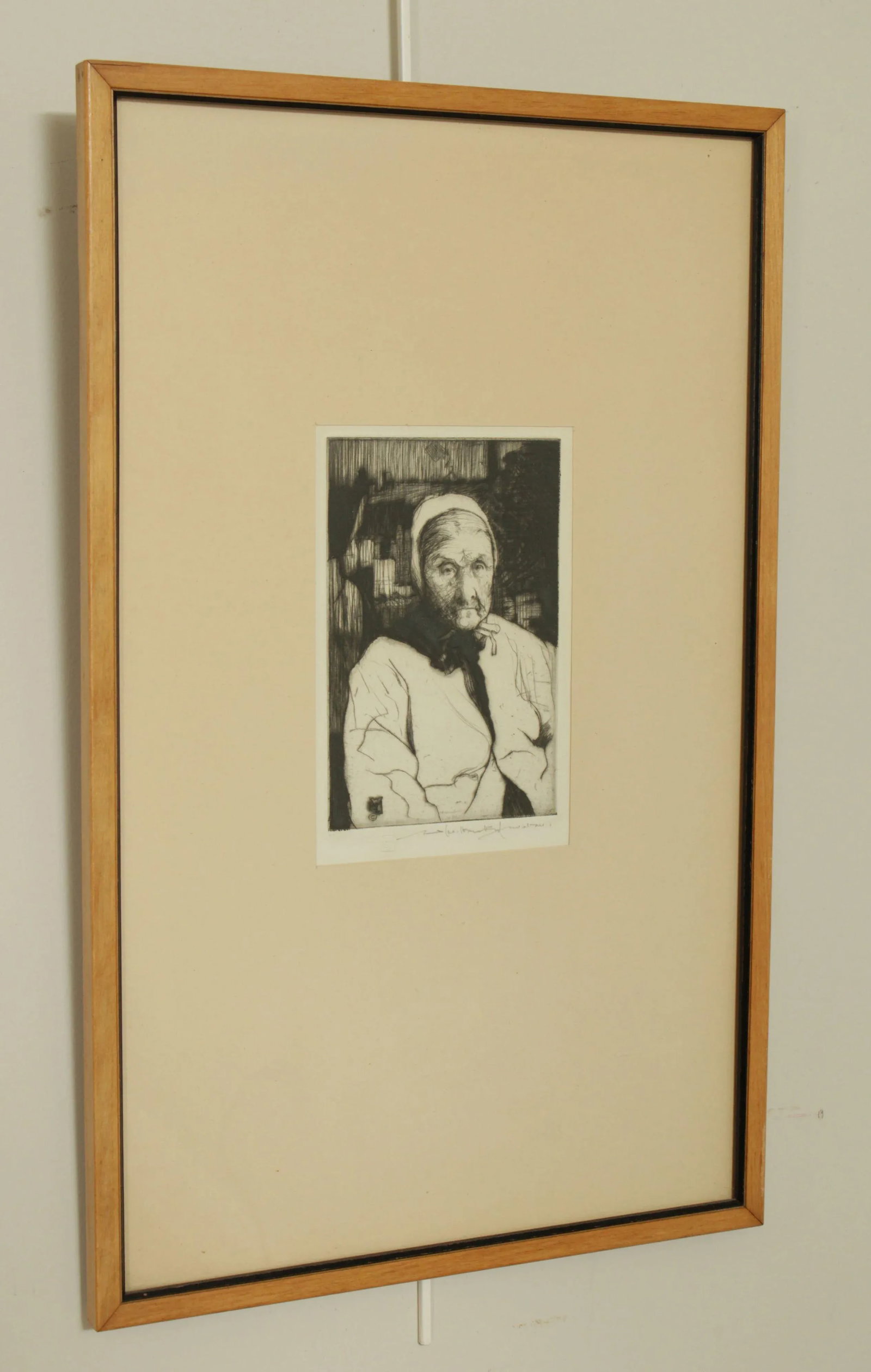 1960s Portrait of Woman Etching - 2