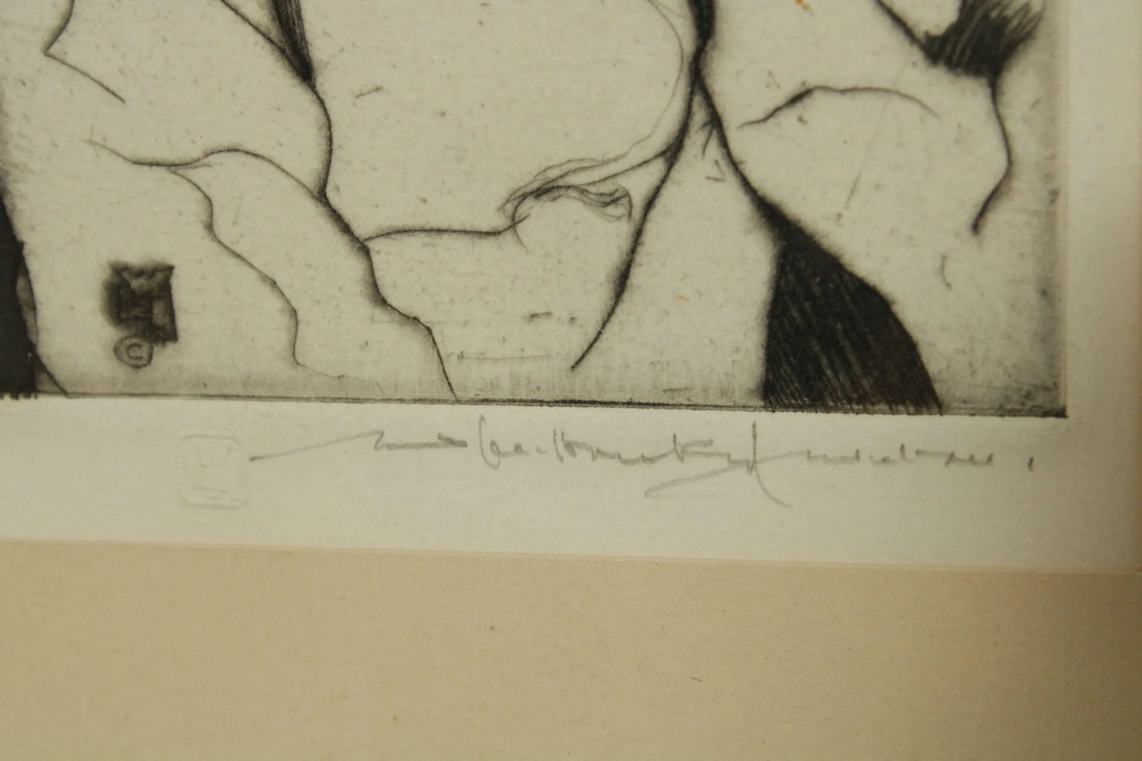 1960s Portrait of Woman Etching - 6