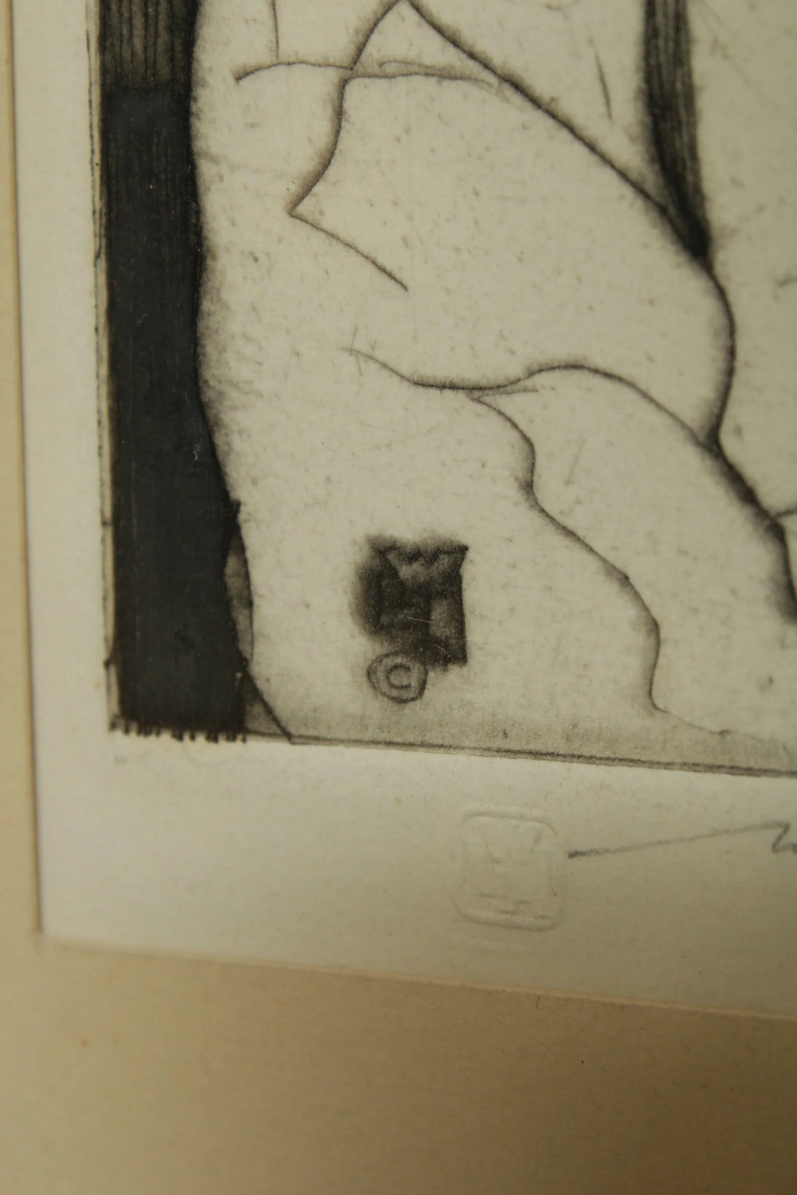 1960s Portrait of Woman Etching - 8