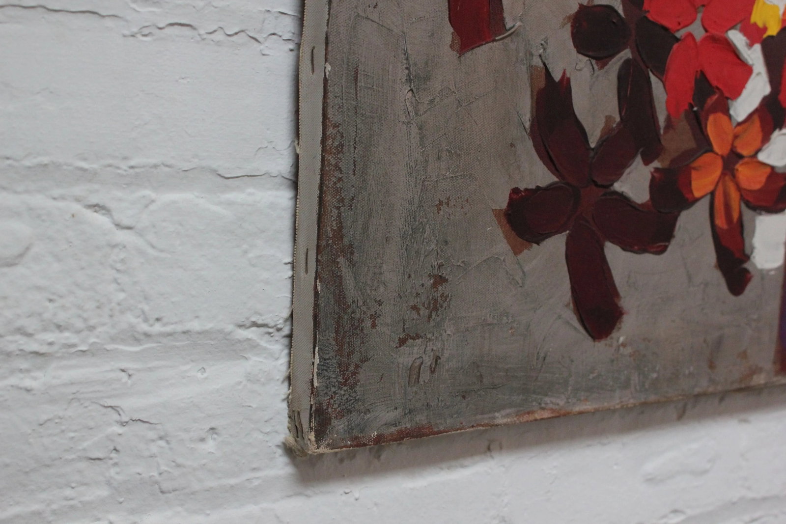 Abstract "Flower Arrangement" Acrylic on Canvas Signed Cordero - 10