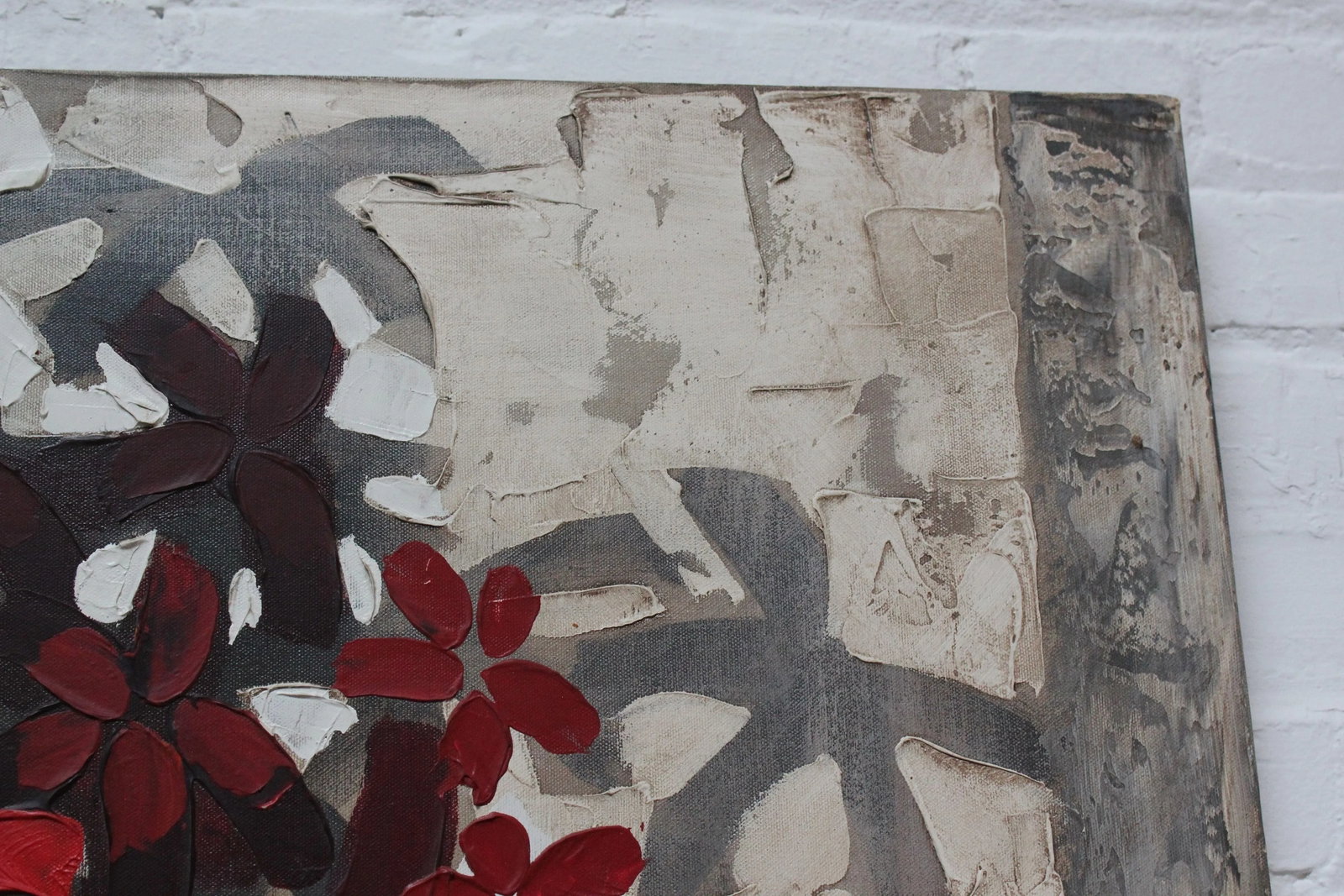 Abstract "Flower Arrangement" Acrylic on Canvas Signed Cordero - 12