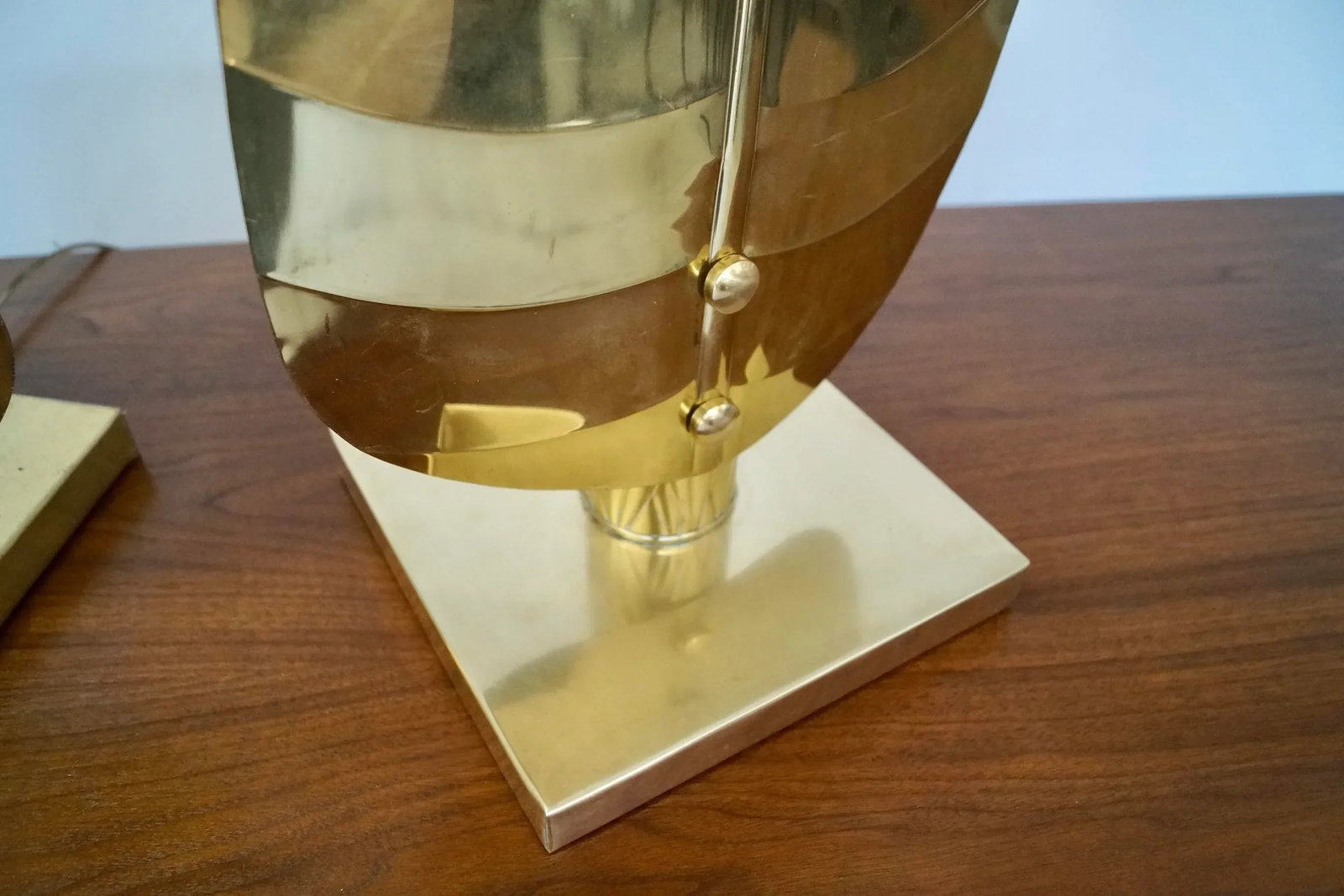 1960's Hollywood Regency Brass Table Lamps - a Pair - 11