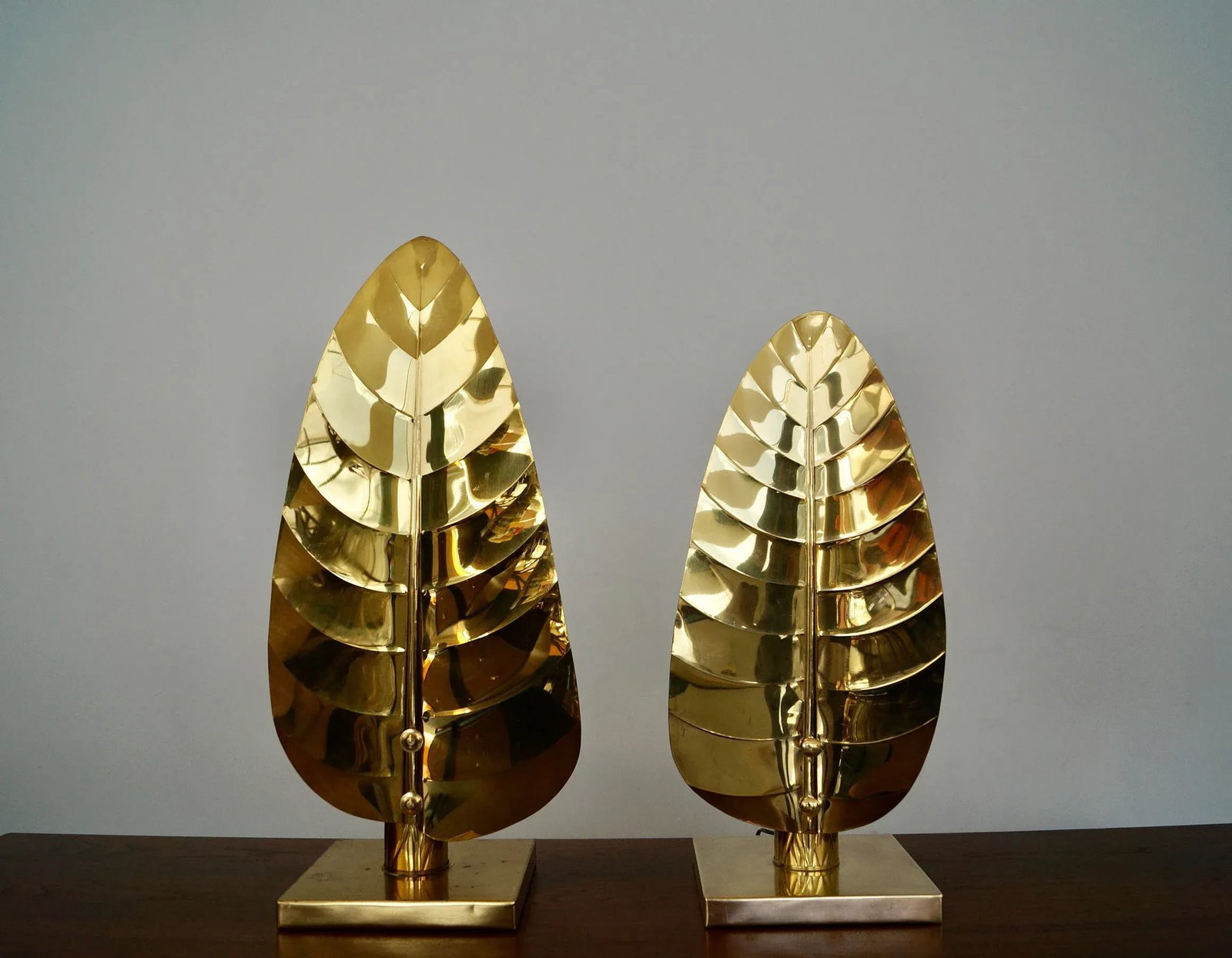 1960's Hollywood Regency Brass Table Lamps - a Pair - 2