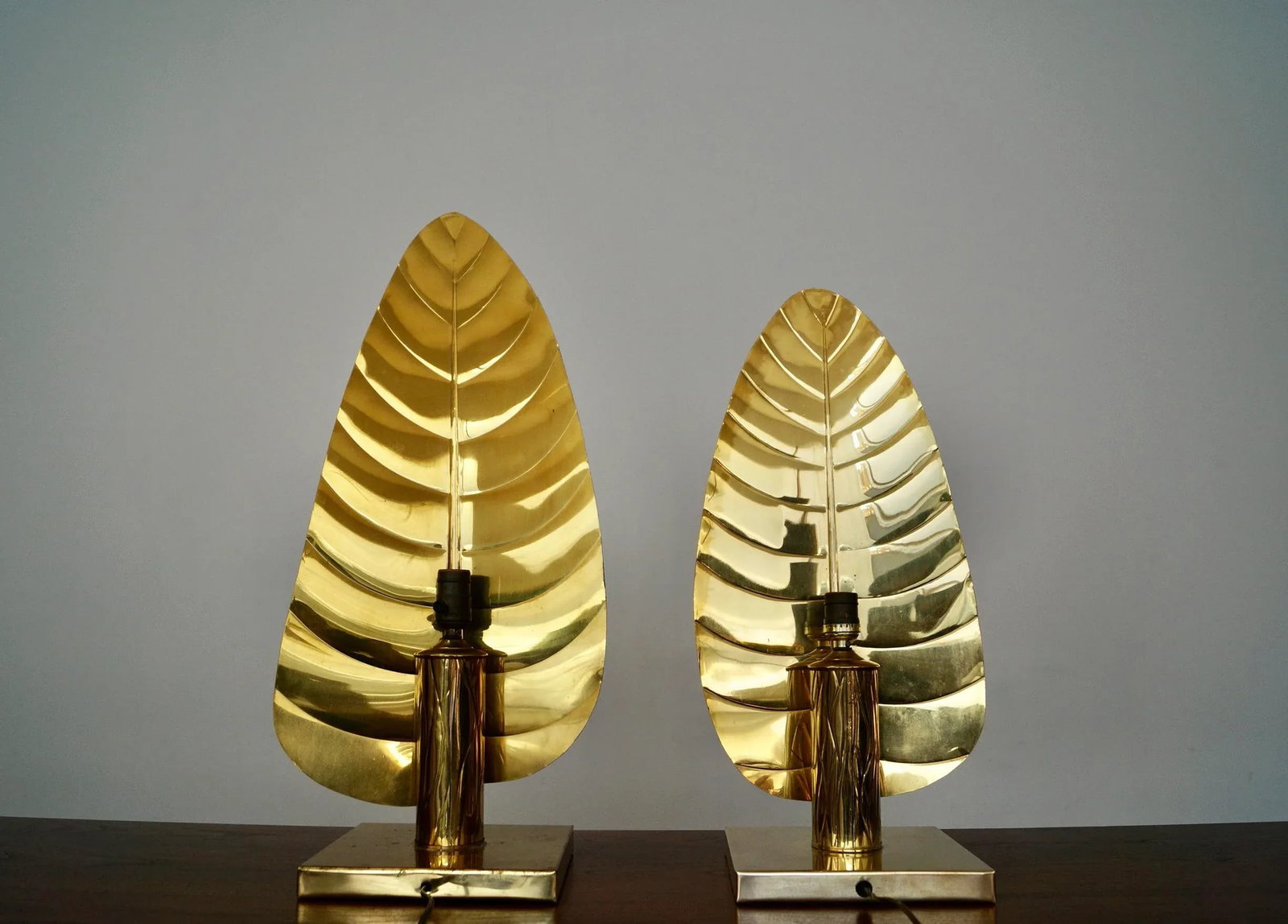1960's Hollywood Regency Brass Table Lamps - a Pair - 5