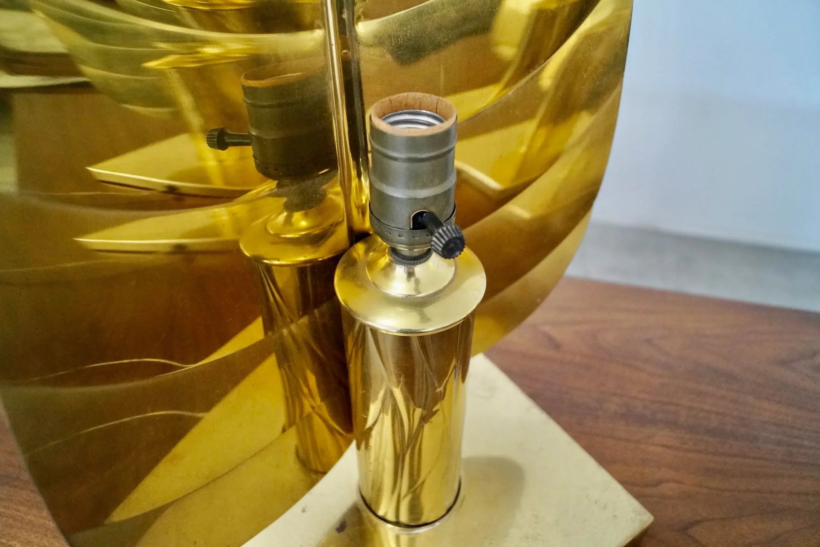 1960's Hollywood Regency Brass Table Lamps - a Pair - 9