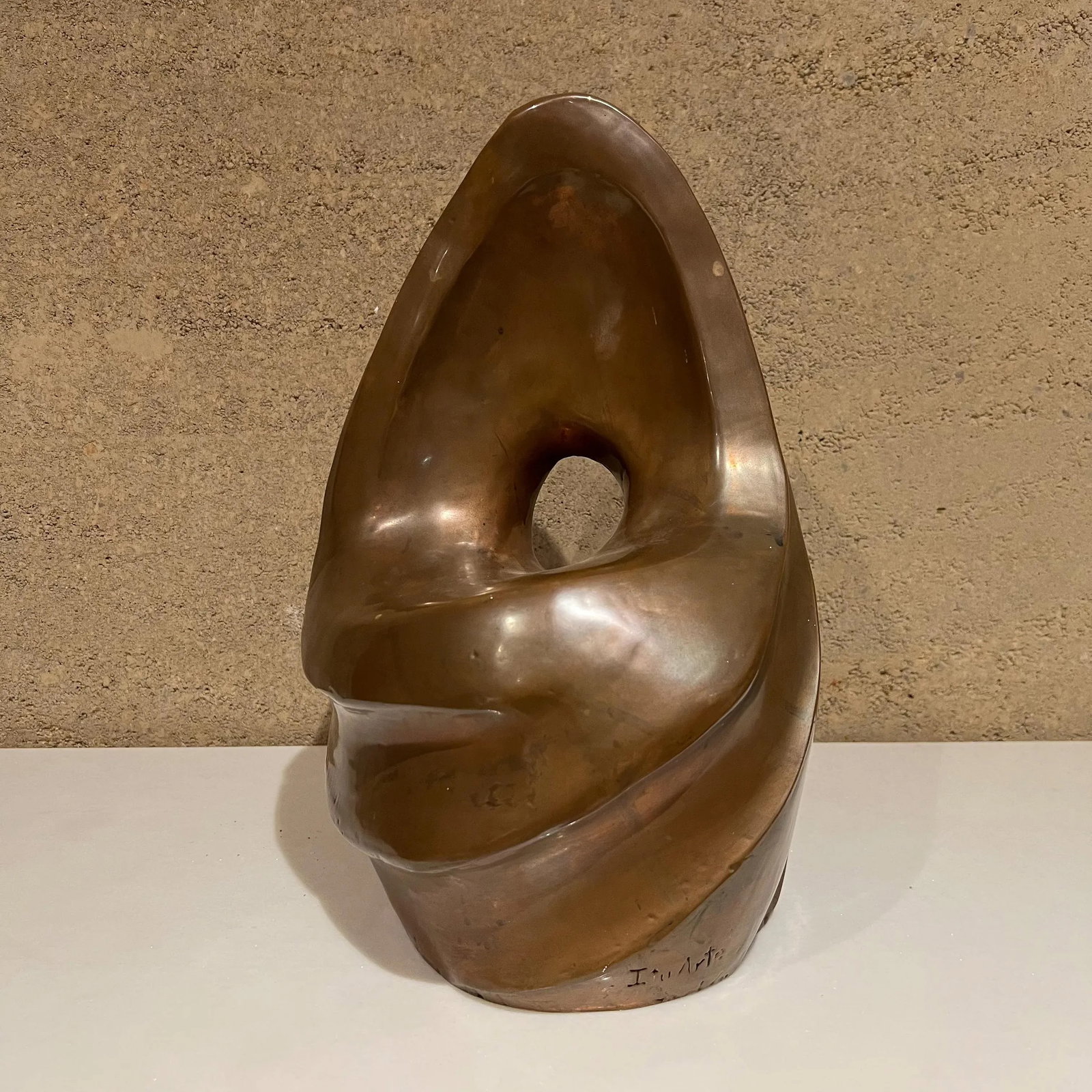 1980s Post Modern Art Copper Table Sculpture Signed Organic Mid-Century Modern - 10