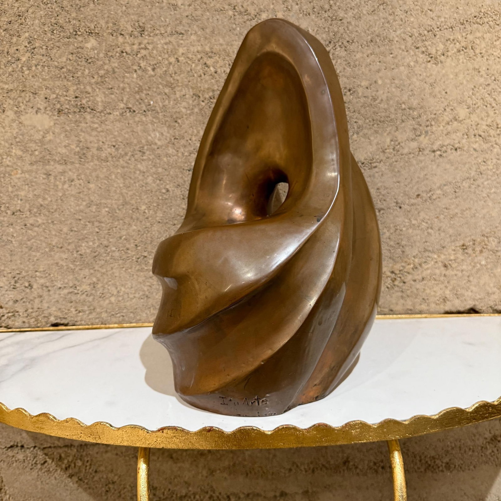 1980s Post Modern Art Copper Table Sculpture Signed Organic Mid-Century Modern - 12