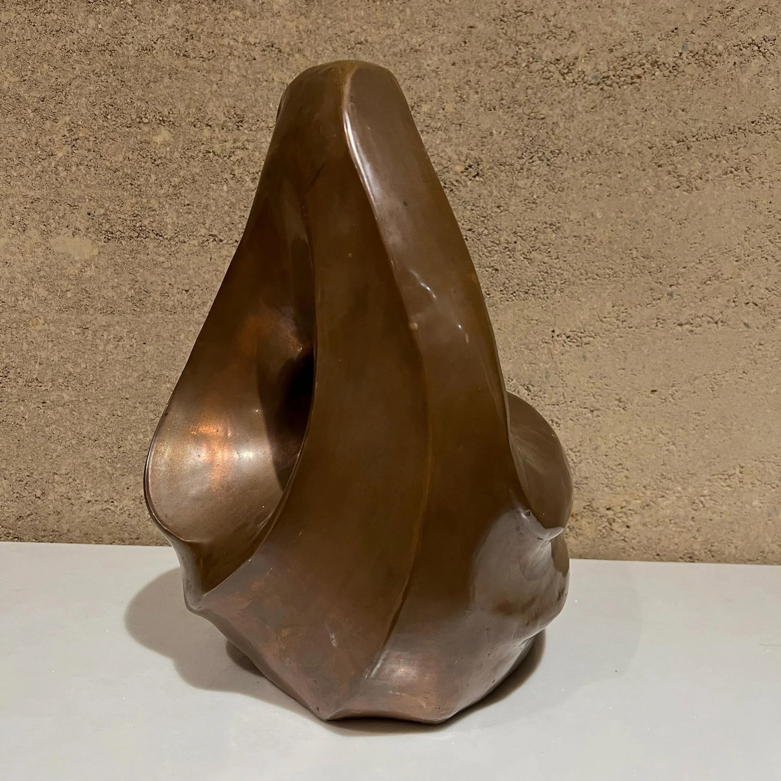 1980s Post Modern Art Copper Table Sculpture Signed Organic Mid-Century Modern - 4