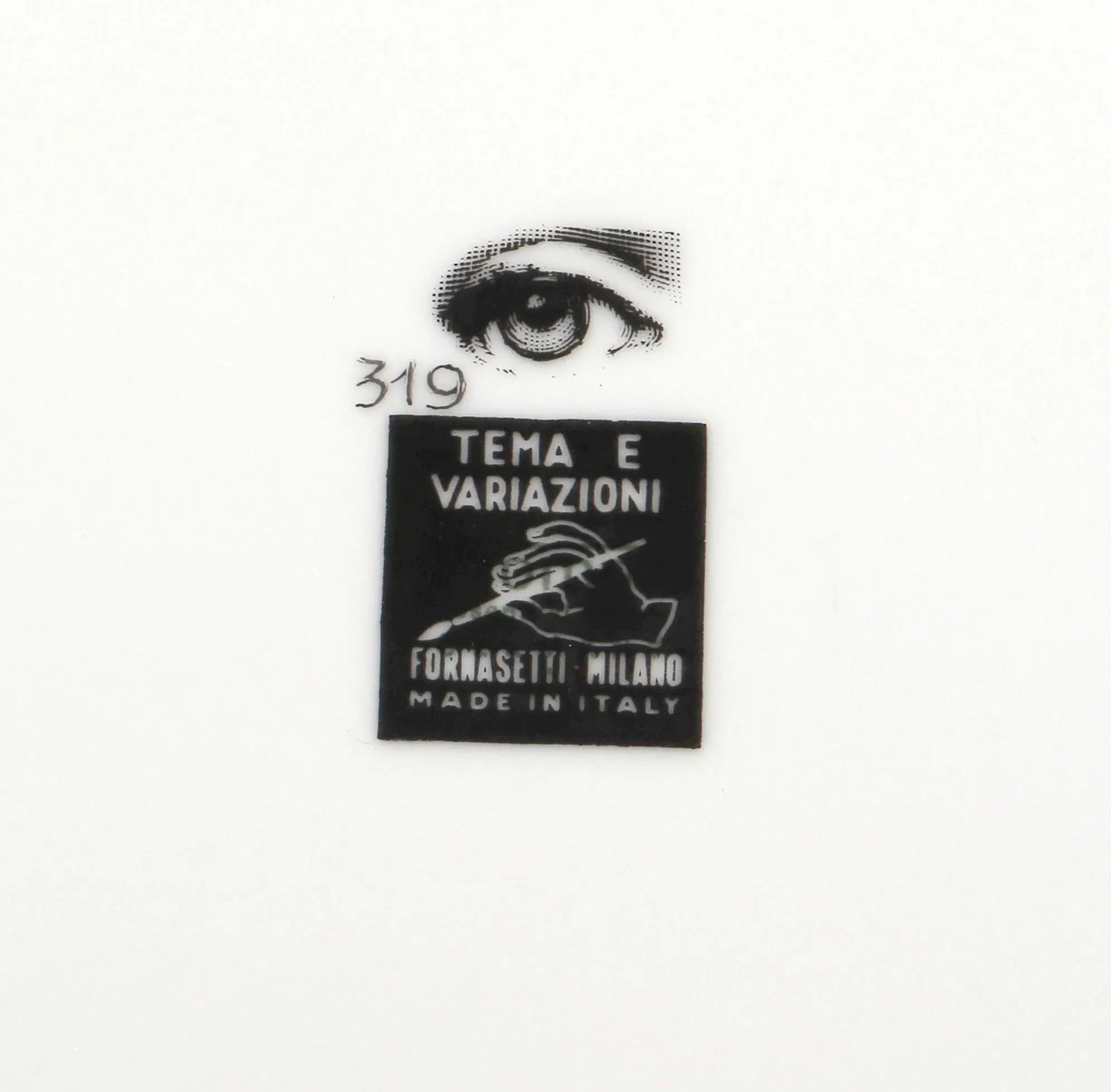 Fornasetti Porcelain Themes & Variation Plate, #319 - 4