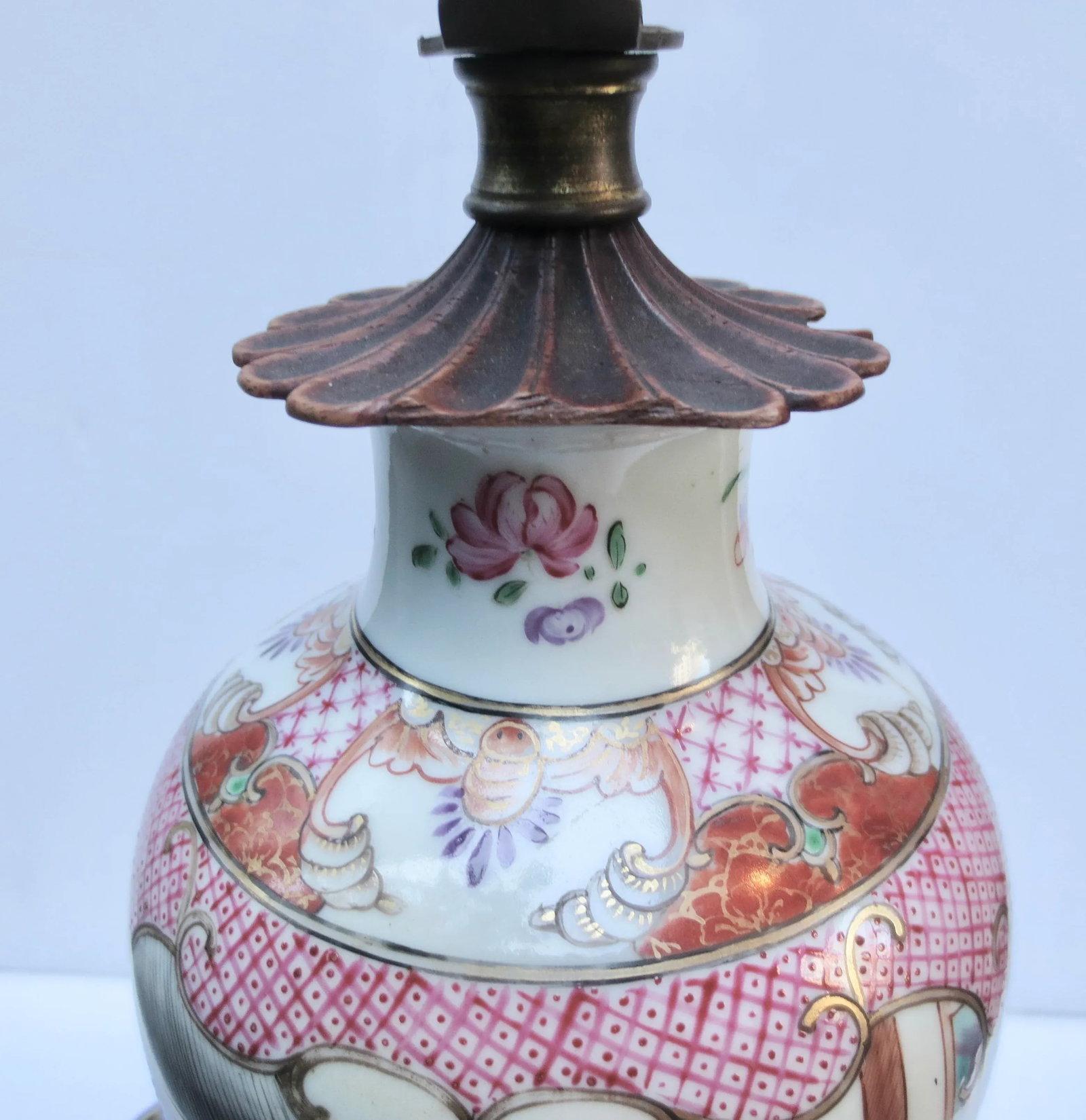 1920-30s Chinese Porcelain Vase Mounted Lamp - 6