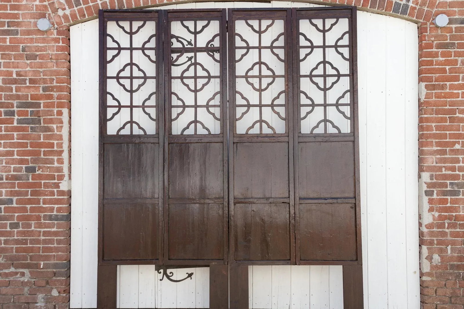 Antique Asian Screen Doors- Set of 4 - 10