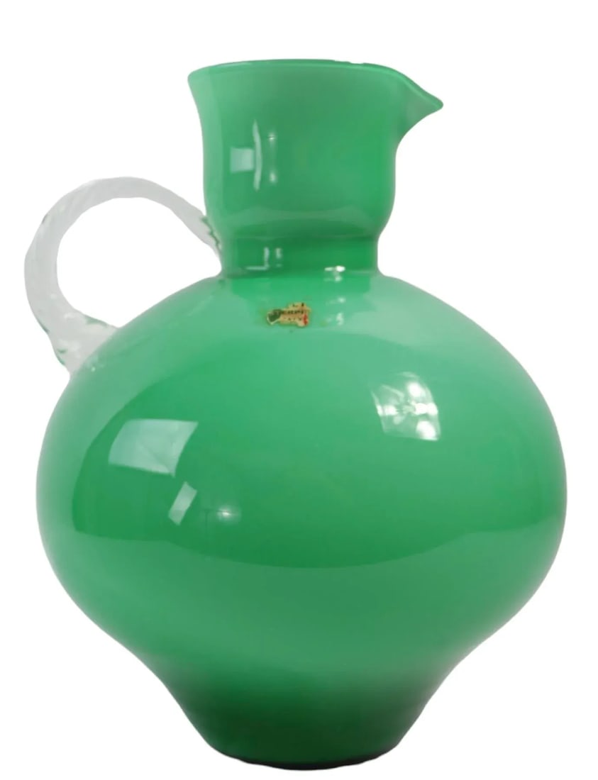 Vintage Empoli Italian Art Glass Pitcher - 2