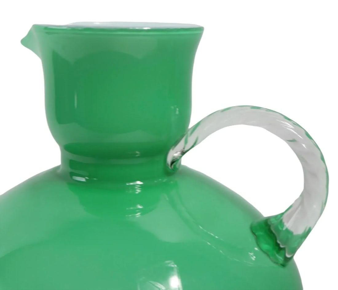 Vintage Empoli Italian Art Glass Pitcher - 3