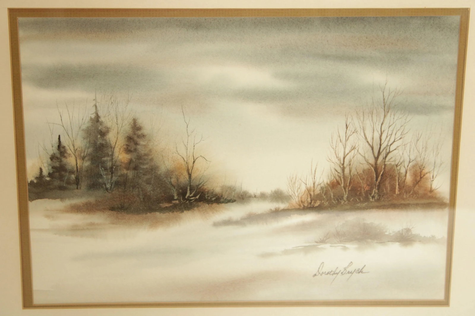 Vintage 20th C. Watercolor Landscape by Dorothy Brych - 5