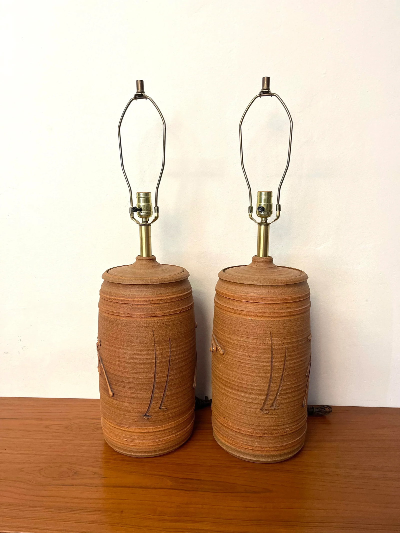 Pair of Ceramic Table Lamps by Bob Kinzie - 11