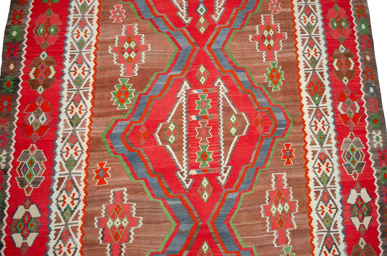 1970s Vintage Handmade Rug Turkish Kilim Area Rug - 7"²9"³ X 14"²1"³ - 11