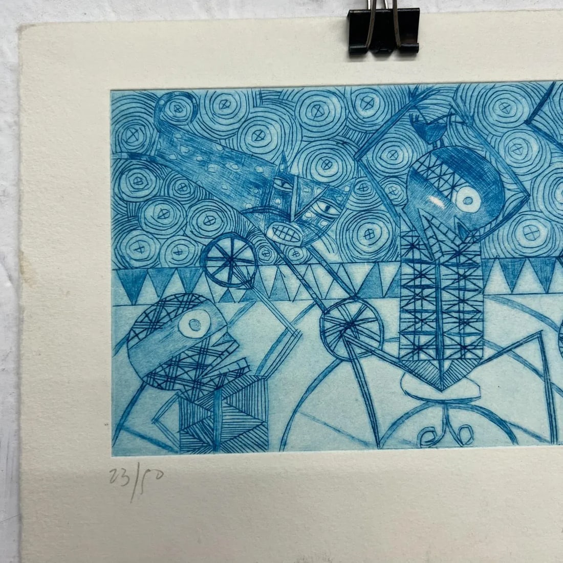 Mexican Modern Art Woodblock Print 23/50 Oaxaca Mexico - 4