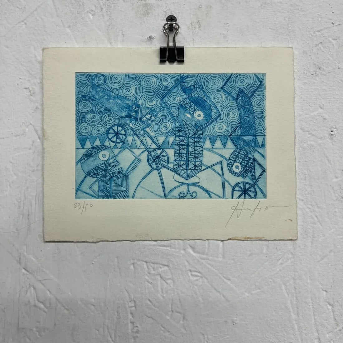 Mexican Modern Art Woodblock Print 23/50 Oaxaca Mexico - 8