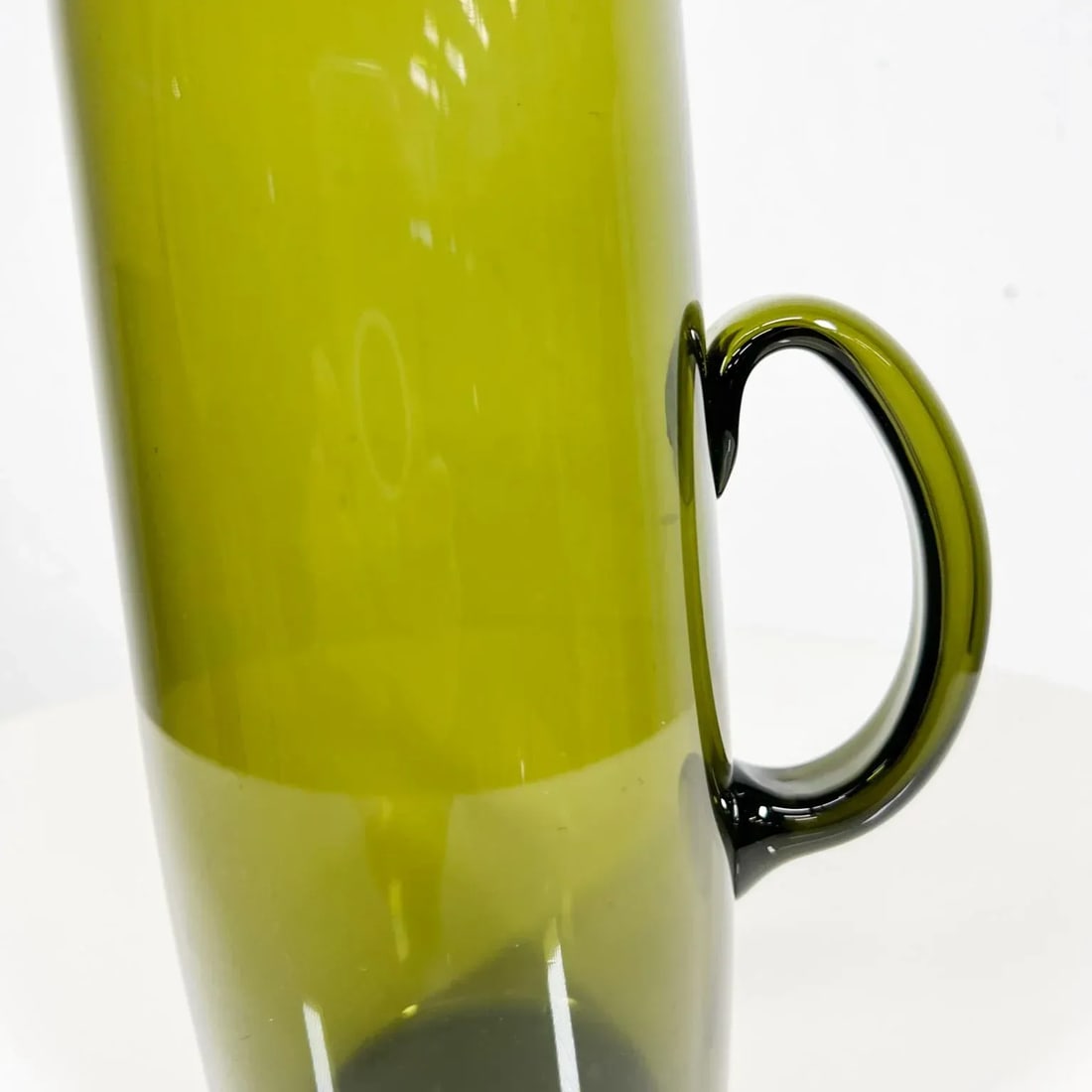 1950s Finland Scandinavian Modern Green Glass Pitcher by Erkki Vesanto Iittala - 10