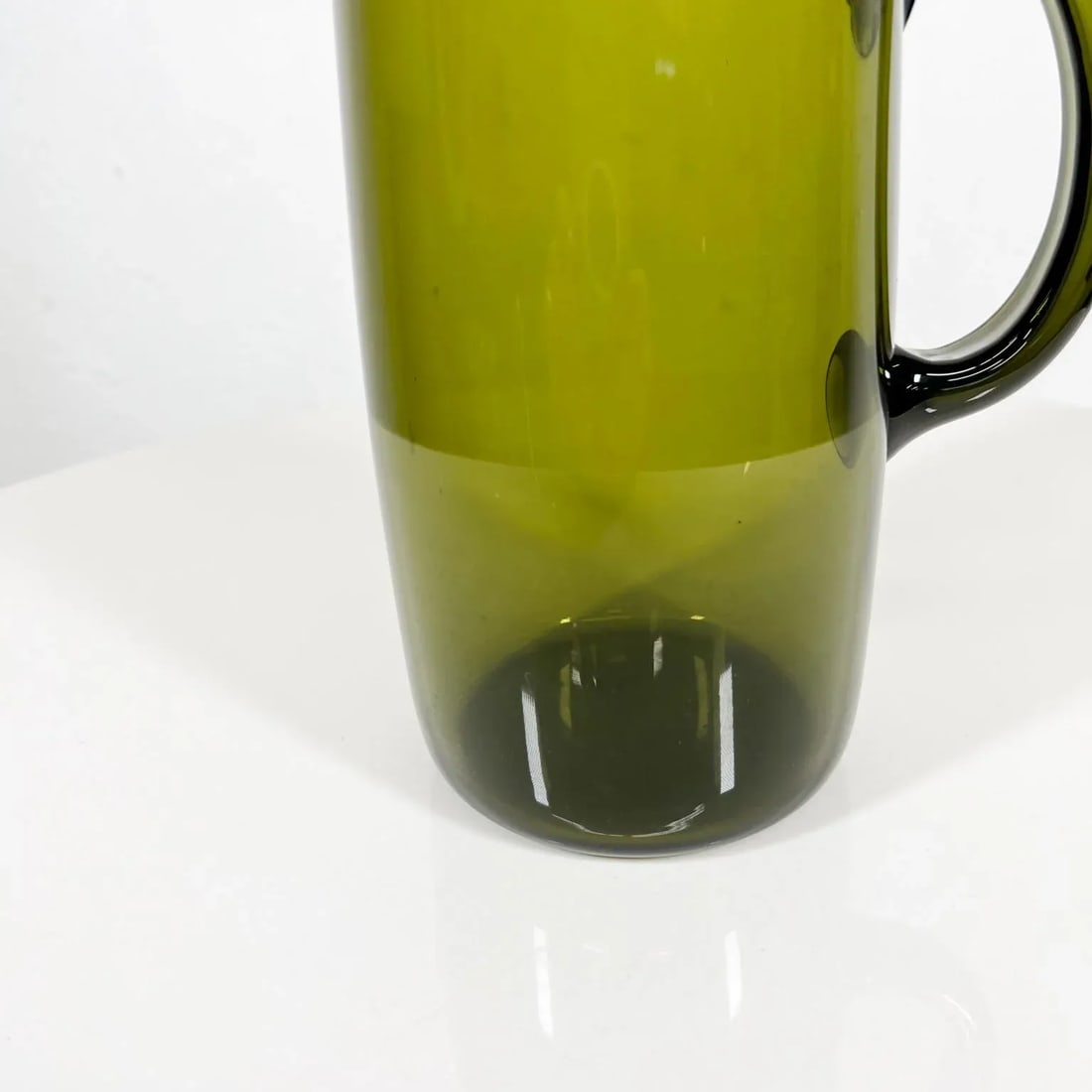1950s Finland Scandinavian Modern Green Glass Pitcher by Erkki Vesanto Iittala - 9
