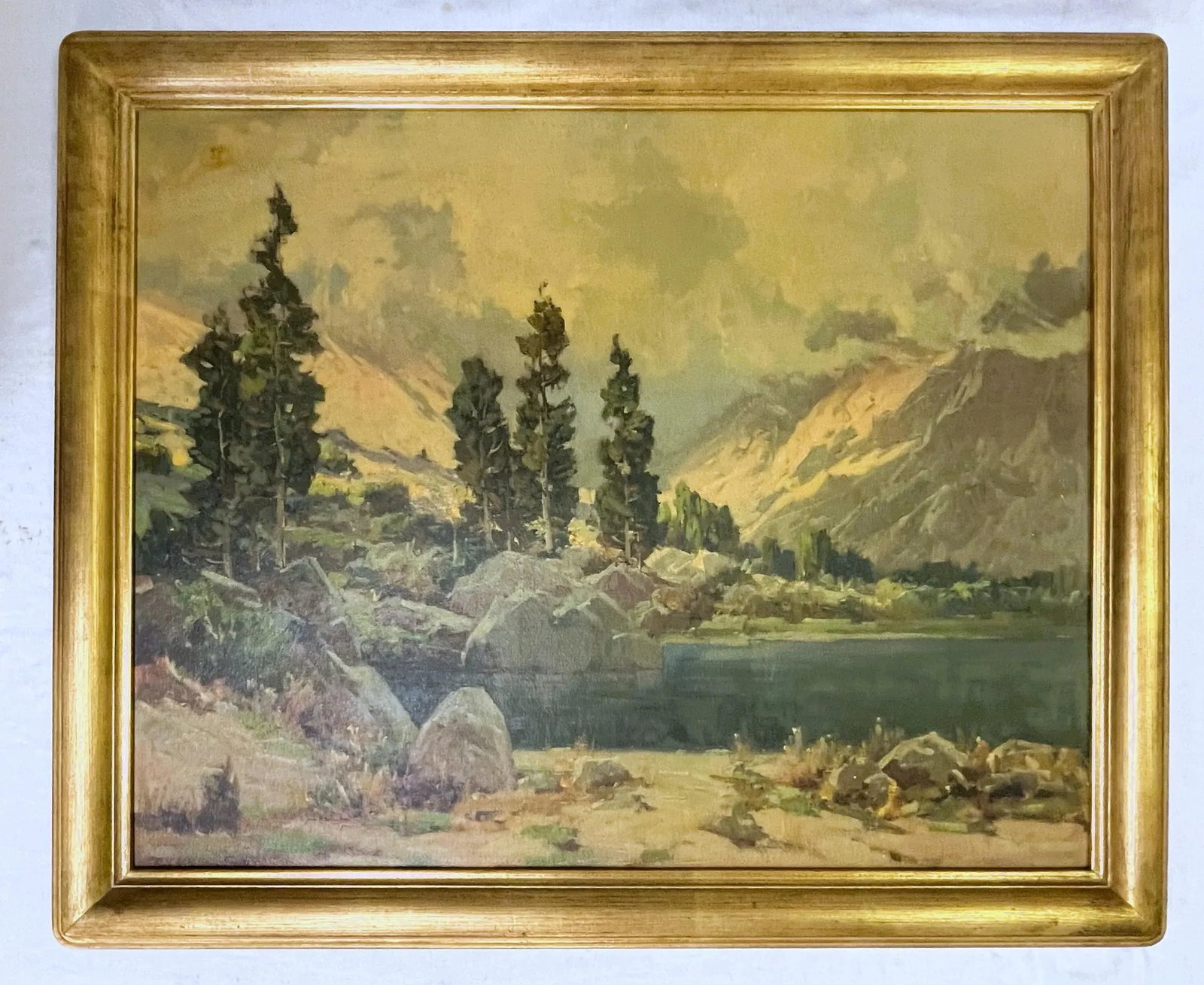 Vintage Framed Giclee on Board by Jack Wilkinson Smith (California, 1873-1949) Titled 'Morning Mist' - 13