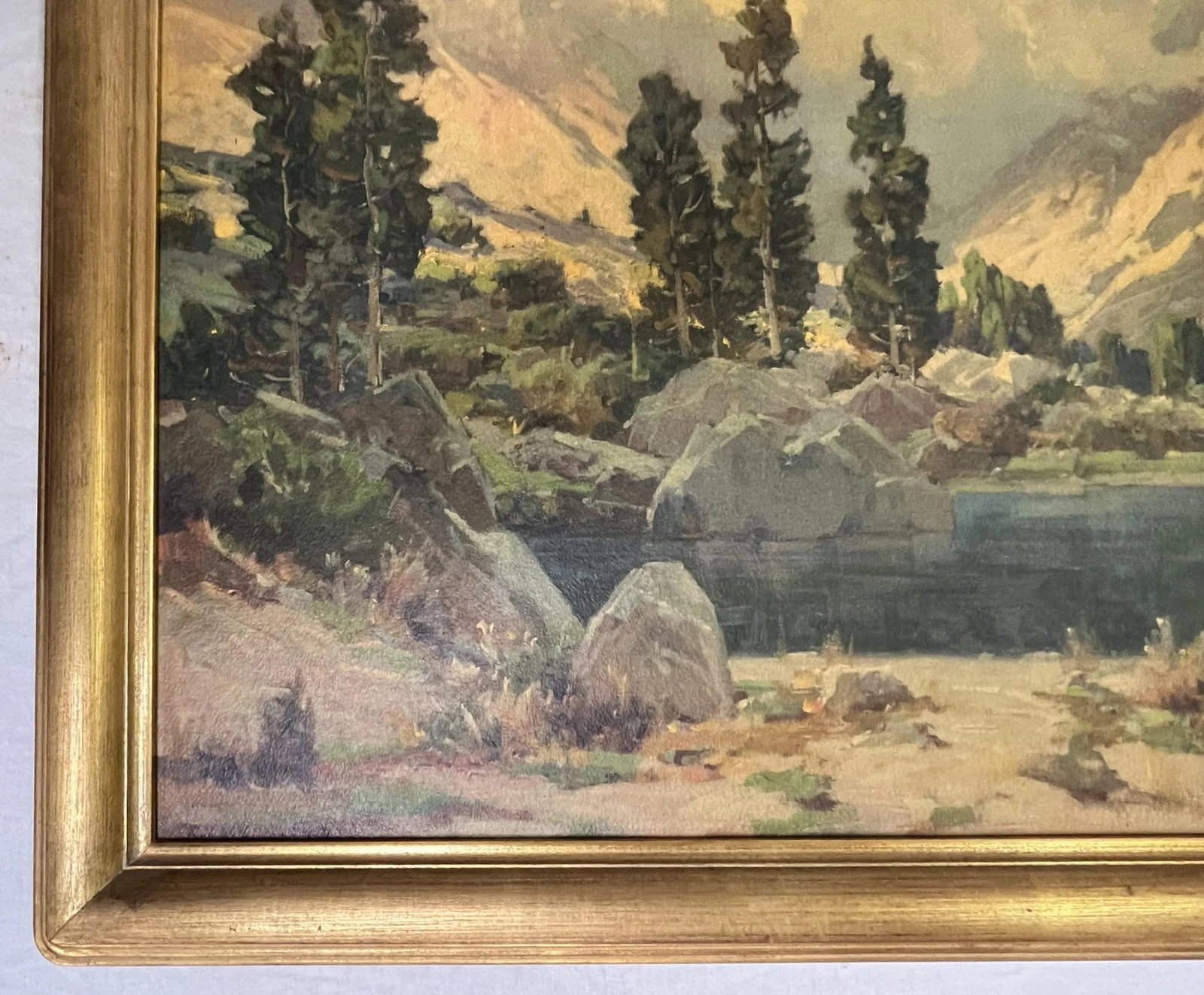 Vintage Framed Giclee on Board by Jack Wilkinson Smith (California, 1873-1949) Titled 'Morning Mist' - 4