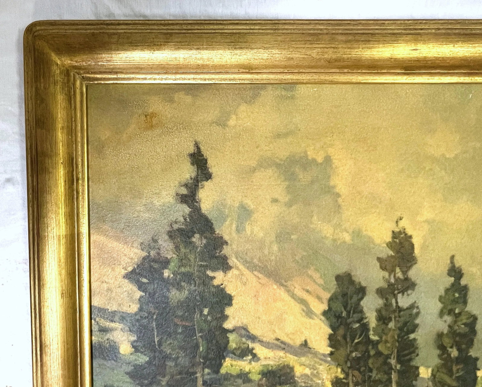 Vintage Framed Giclee on Board by Jack Wilkinson Smith (California, 1873-1949) Titled 'Morning Mist' - 5