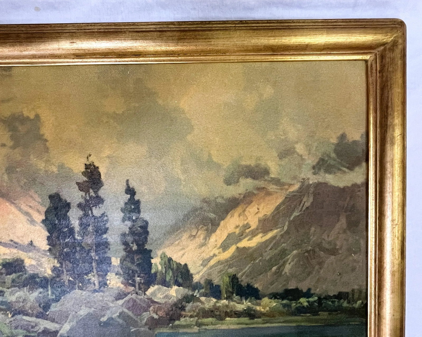 Vintage Framed Giclee on Board by Jack Wilkinson Smith (California, 1873-1949) Titled 'Morning Mist' - 6