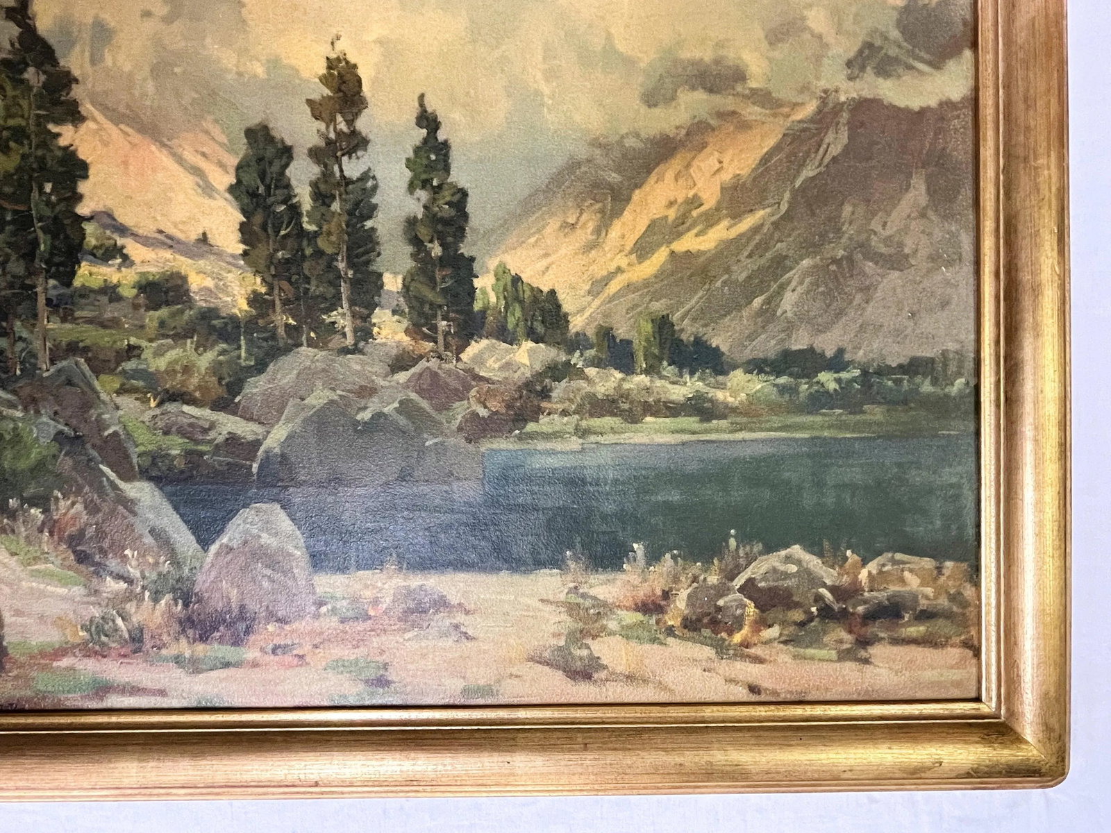 Vintage Framed Giclee on Board by Jack Wilkinson Smith (California, 1873-1949) Titled 'Morning Mist' - 7