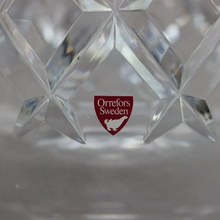 Orrefors Sofiero Cut Lead Crystal Fruit Bowl 20th Century - 12
