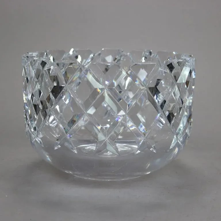 Orrefors Sofiero Cut Lead Crystal Fruit Bowl 20th Century - 7