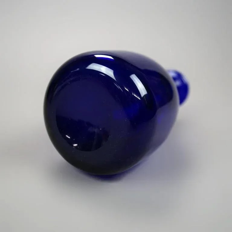 Thomas Webb Cobalt Art Glass Decanter Signed circa 1920 - 10