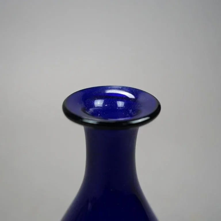 Thomas Webb Cobalt Art Glass Decanter Signed circa 1920 - 7