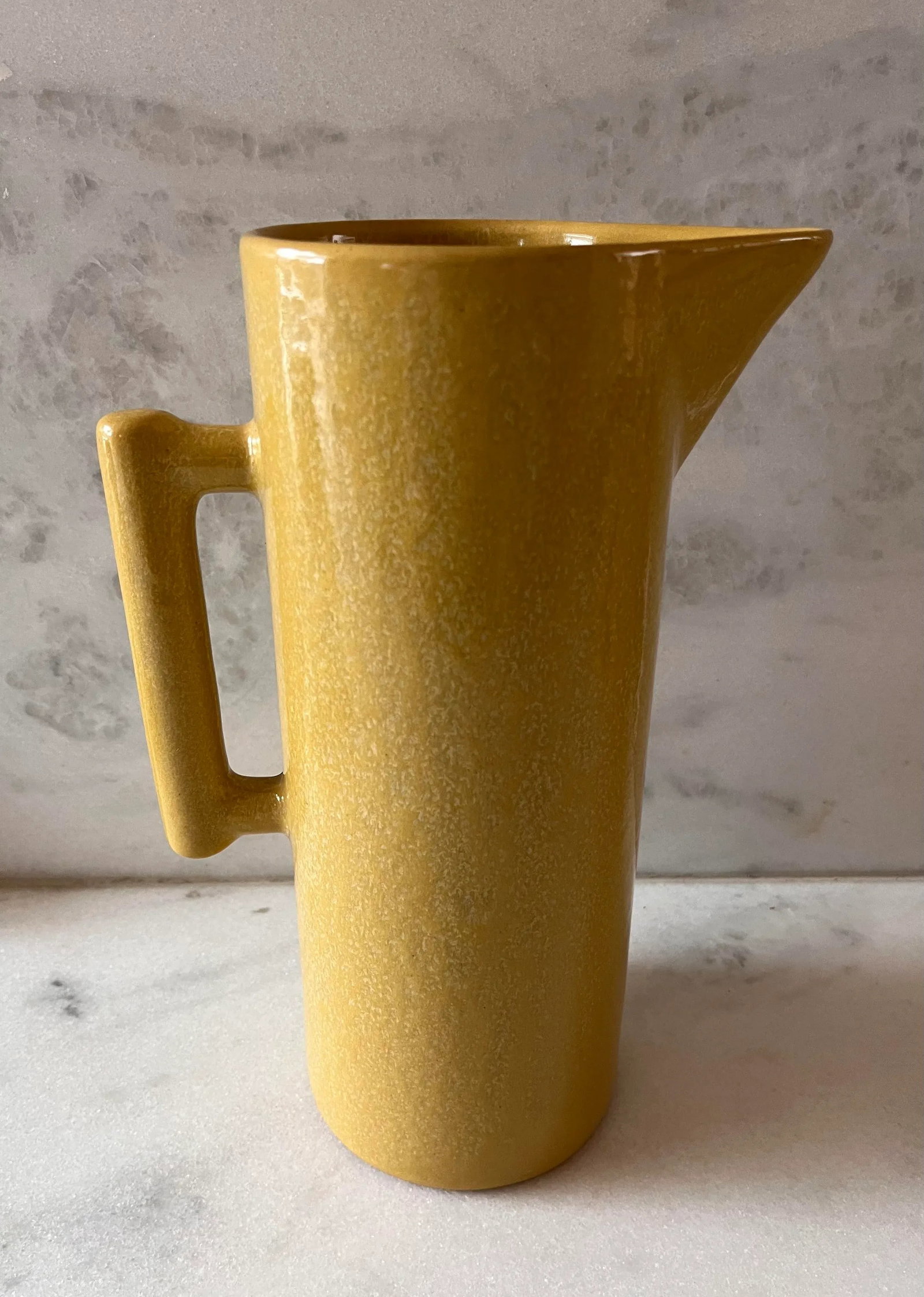 Mid Century Moern Dryden Studio Art Pottery Glazed Pitcher and 6 Glasses - 6