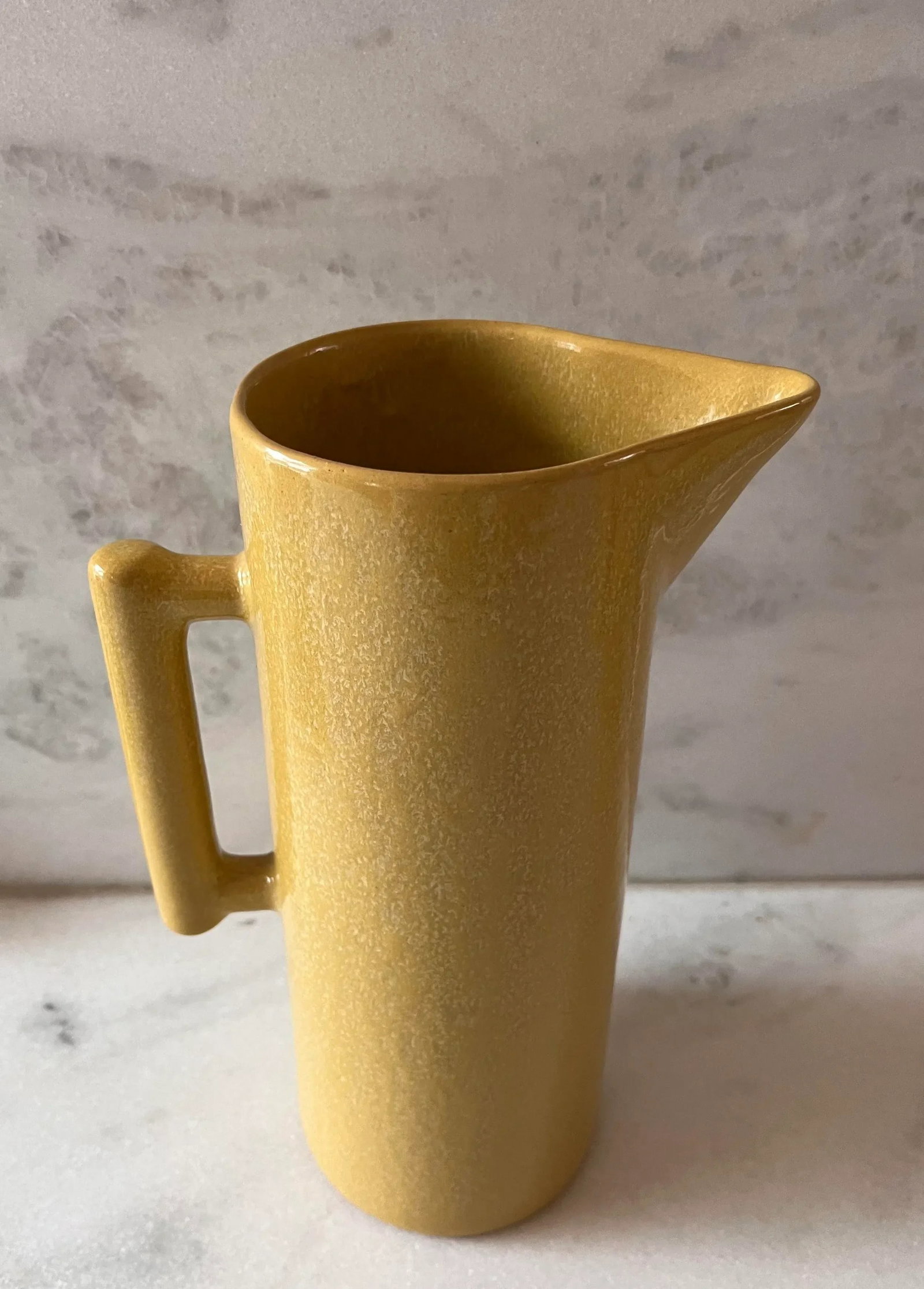Mid Century Moern Dryden Studio Art Pottery Glazed Pitcher and 6 Glasses - 7
