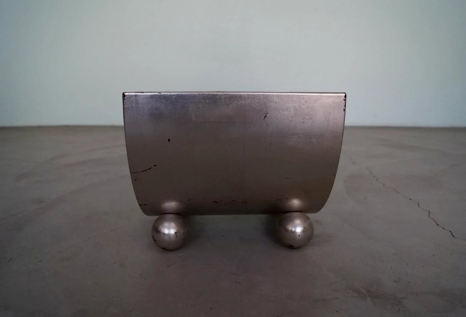 1950's Mid-Century Modern Bentwood Silver Leaf Magazine Rack - 8