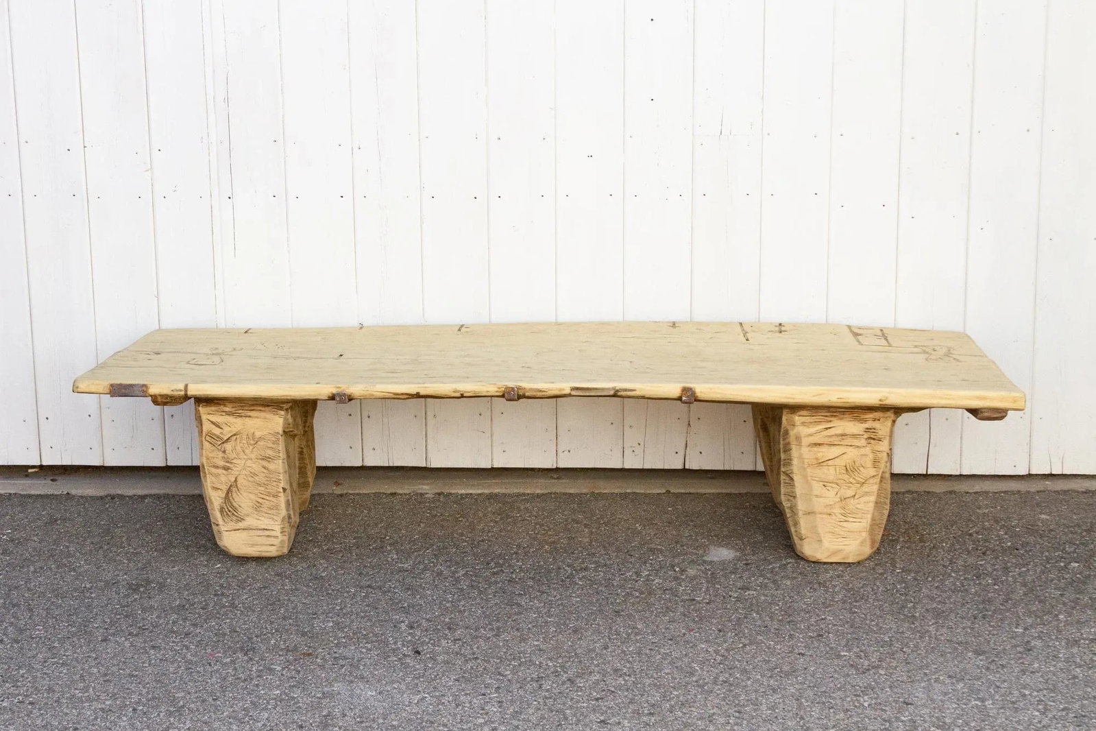 Antique Bleached Wood Naga Table - 13
