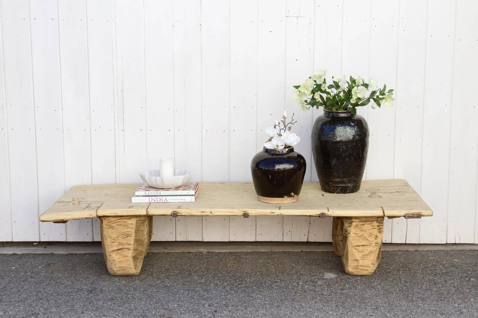 Antique Bleached Wood Naga Table - 2