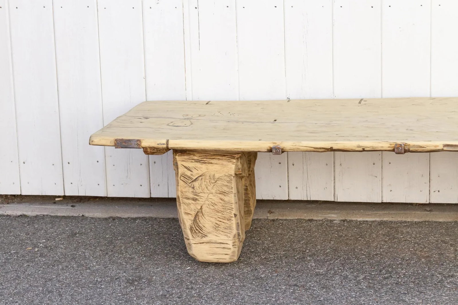 Antique Bleached Wood Naga Table - 5