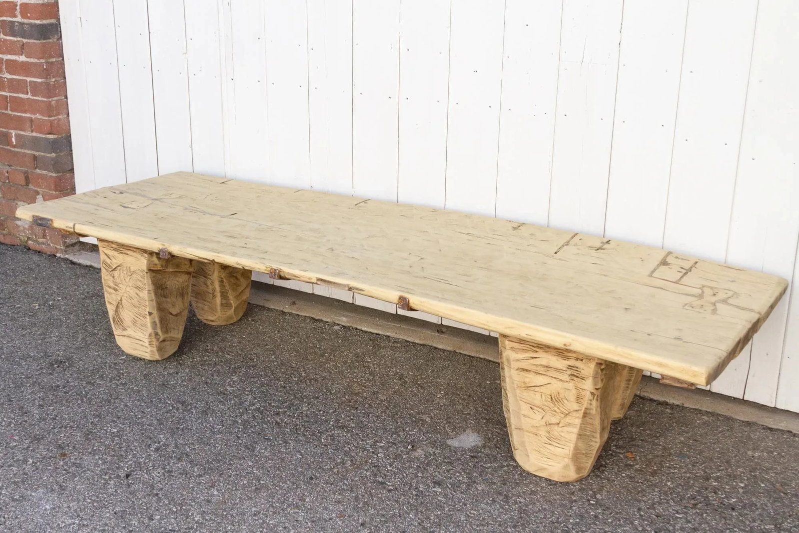Antique Bleached Wood Naga Table - 6