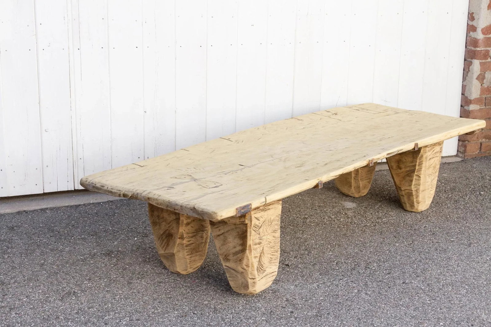 Antique Bleached Wood Naga Table - 7