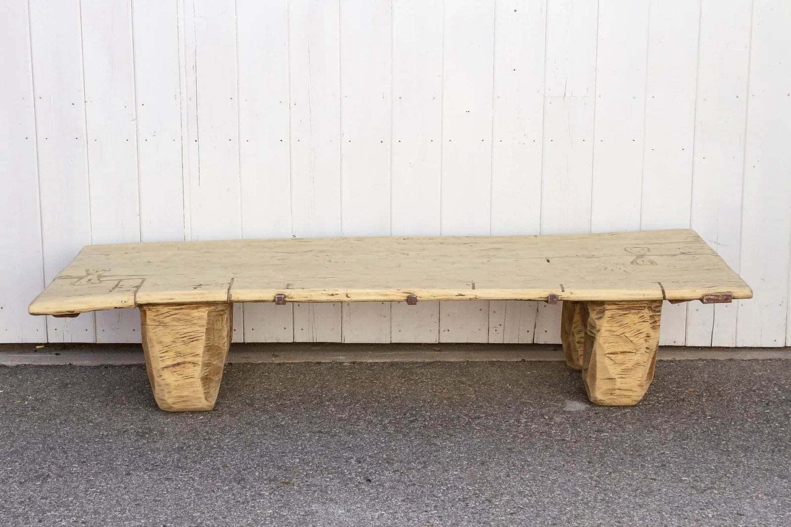 Antique Bleached Wood Naga Table - 9